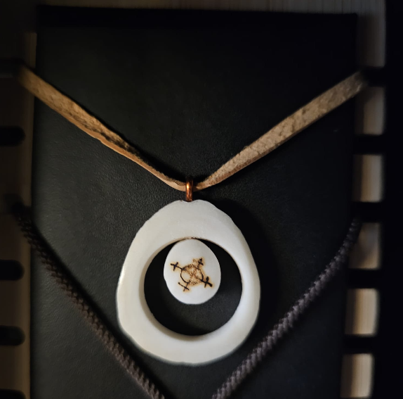 Reindeer antler necklace