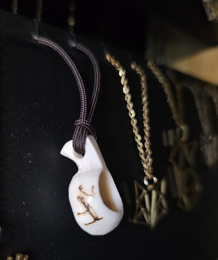 Reindeer antler "kuksa" necklace